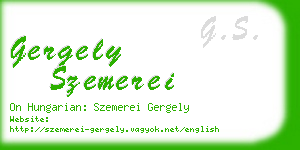 gergely szemerei business card